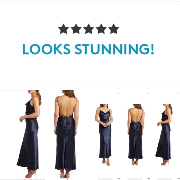 😊Bardot 🌟Black Iris Drape Slipdress M - Picture 2 of 15